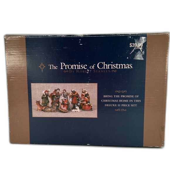 Robert Stanley Promise Of Christmas Creche 11 Resin Figures Orig Box Circa 2015 - Picture 4 of 13
